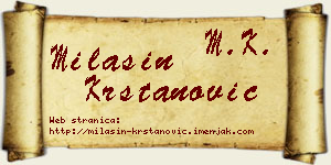 Milašin Krstanović vizit kartica